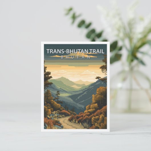 Mooie plek Trans Bhutan Trail Bhutan Reizen Briefkaart (Staand voorkant)