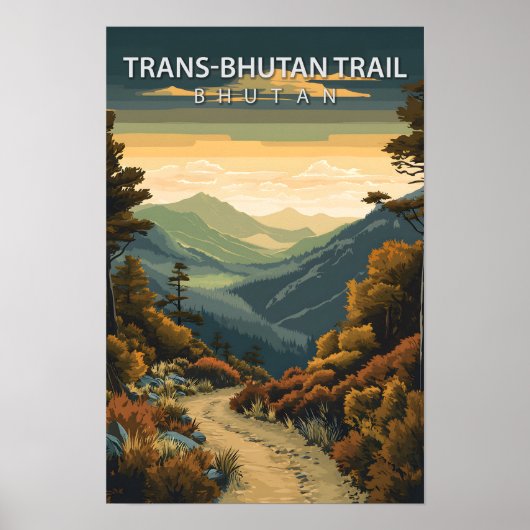 Mooie plek Trans Bhutan Trail Bhutan Reizen Poster (Voorkant)