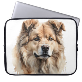 MOOIE PLUIZIGE KAUKASISCHE HERDERSHOND LAPTOP SLEEVE