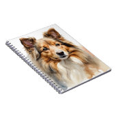 MOOIE PLUIZIGE SHETLAND HERDERSHOND NOTITIEBOEK (Rechterzijde)