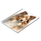 MOOIE PLUIZIGE SHETLAND HERDERSHOND NOTITIEBOEK (Linkerzijde)