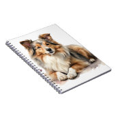 MOOIE PLUIZIGE SHETLAND HERDERSHOND NOTITIEBOEK (Rechterzijde)