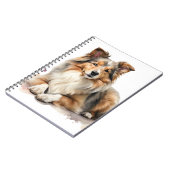 MOOIE PLUIZIGE SHETLAND HERDERSHOND NOTITIEBOEK (Linkerzijde)