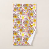 Mooie Plumeria Bloemen op Wit Bad Handdoek (Handdoek)