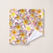 Mooie Plumeria Bloemen op Wit Bad Handdoek (Wasdoekje)