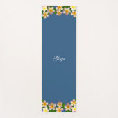 Mooie Plumeria Flowers op Award Blue Yogamat (Voorkant)