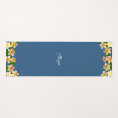 Mooie Plumeria Flowers op Award Blue Yogamat (Voorkant (horizontaal))