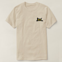 Mooie Pocket Kat T-Shirt | Grappige Kitten Kijkt R