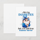 Mooie poging tot diabetes bedankkaart (Voorkant / Achterkant)