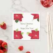 Mooie Poinsettia Bloemen Custom Kerstmis Servet (Insitu)