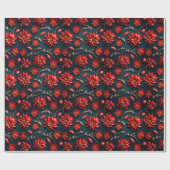 Mooie Poinsettia Cadeaupapier (Vlak)
