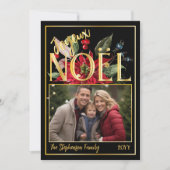 Mooie Poinsettia en Bessen Prettig Kerstfeest Feestdagenkaart (Voorkant)