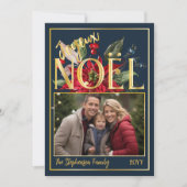 Mooie Poinsettia en Bessen Prettig Kerstfeest Feestdagenkaart (Voorkant)