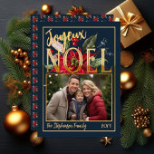 Mooie Poinsettia en Bessen Prettig Kerstfeest Feestdagenkaart