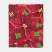Mooie Poinsettia Fleece Blanket (Voorkant)