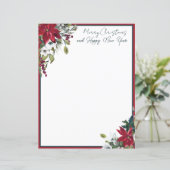 Mooie poinsettia lijst kerst (Staand voorkant)