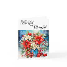 Mooie Poinsettia Plant en Cadeaus Wenskaart