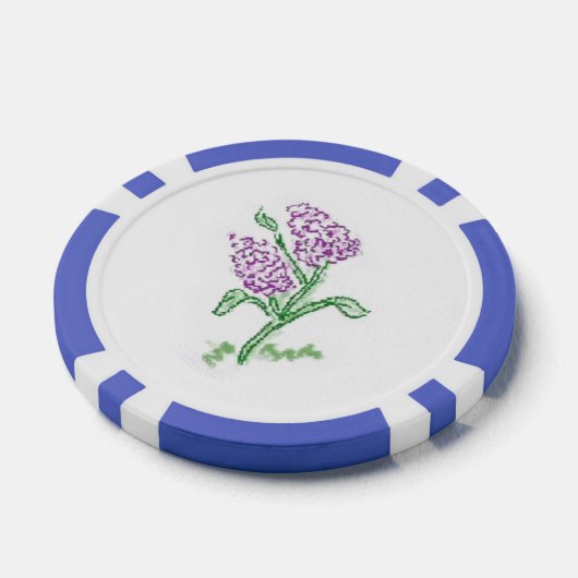 Mooie poker chips met Lila kunst (Enkel)