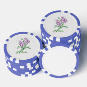 Mooie poker chips met Lila kunst (Opstapeling)