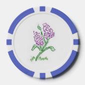 Mooie poker chips met Lila kunst (Voorkant)