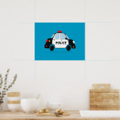 Mooie Politieauto Kunst Poster (Keuken)