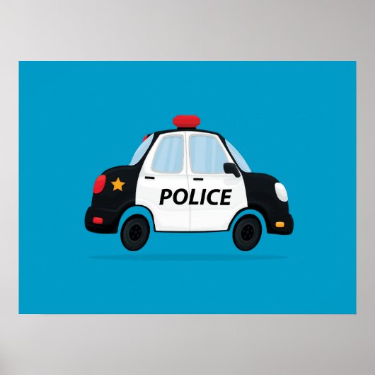 Mooie Politieauto Kunst Poster (Voorkant)
