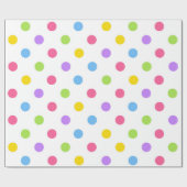 Mooie Polka Dots Cadeaupapier (Vlak)