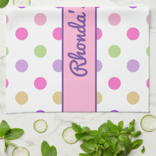 Mooie Polka Dots Theedoek (Gevouwen)