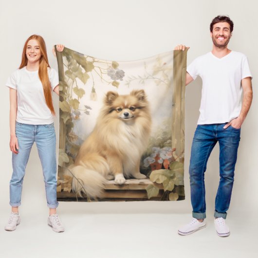 Mooie Pommerse Fleece Deken (In situ)