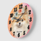 Mooie Pommerse Hond Grote Klok (Hoek)