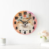 Mooie Pommerse Hond Grote Klok (Huis)