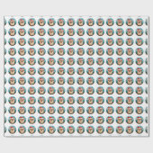 Mooie Pommerse hond Kerstpatroon Cadeaupapier (Vlak)