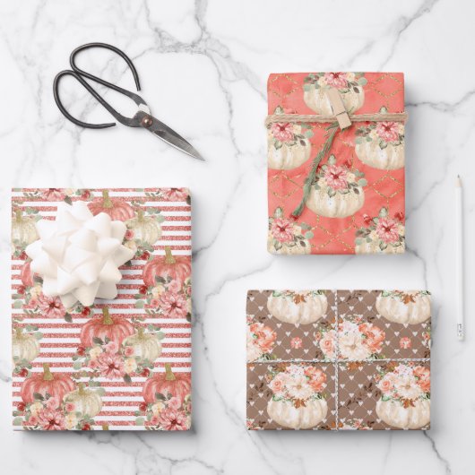 Mooie pompoen Baby shower verjaardagscadeaus Inpakpapier Vel (Voorkant)