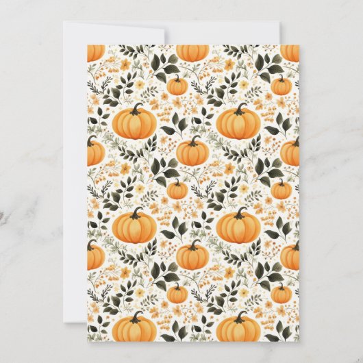 Mooie pompoen bloemenThanksgiving Kaart