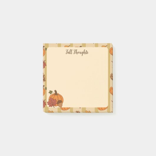 Mooie Pompoen en Herfstbladeren Memo's Post-it® Notes (Voorkant)