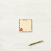Mooie Pompoen en Herfstbladeren Memo's Post-it® Notes (Op bureau)
