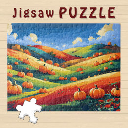Mooie Pompoen Fantasie Landschap Legpuzzel