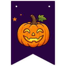 Mooie Pompoen Gelukkig Halloween Vlaggenlijn