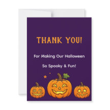 Mooie Pompoen Halloween-feest Bedanktkaart