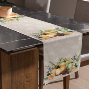 Mooie pompoen herfst Waterverf Herfst Korte Tafelloper