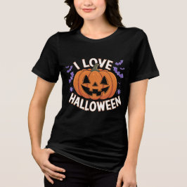 Mooie pompoen Ik hou van Halloween vrouwen T-shirt