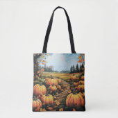 Mooie pompoen patch Halloween Tote Bag (Voorkant)