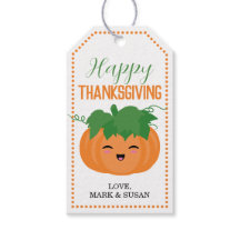 Mooie Pompoen Thanksgiving Cadeaubijslab (voor- & 
