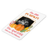 Mooie Pompoen Zwangerschapsaankondiging Baby Echo Magneet (Linkerzijde)