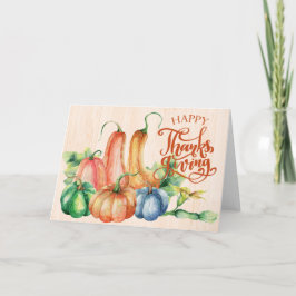 Mooie pompoenen & kalebassen Prettig Thanksgiving Kaart
