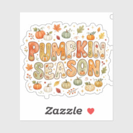 Mooie Pompoenseizoen Retro Herfst Sticker