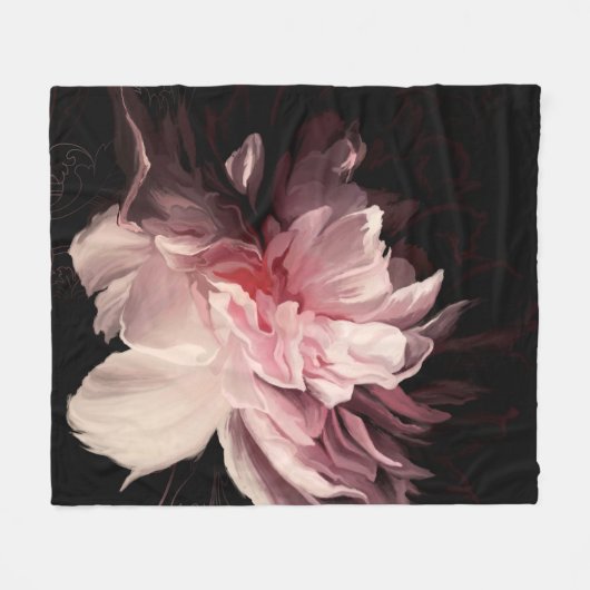 Mooie pony-bloem fleece deken (Voorkant (Horizontaal))