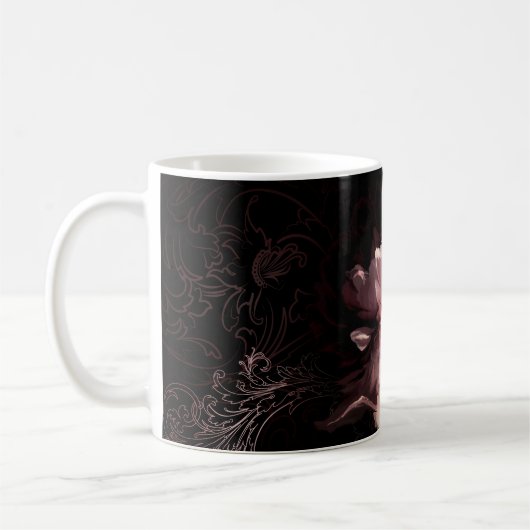 Mooie pony-bloem koffiemok (Links)