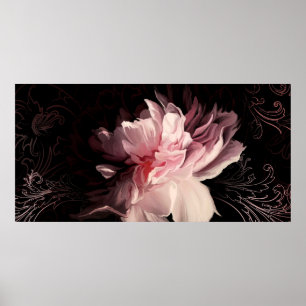 Mooie pony-bloem poster