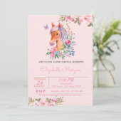 Mooie Pony Bloemenkindercadeau Kaart (Staand voorkant)